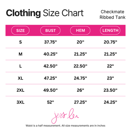 Checkmate Ribbed Tank- Red