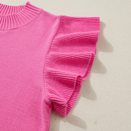 Noelle Ruffle Short Sleeve Sweater