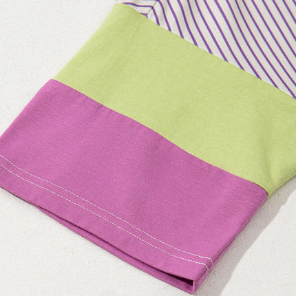 Kyra Patchwork Bracelet Sleeve Blouse