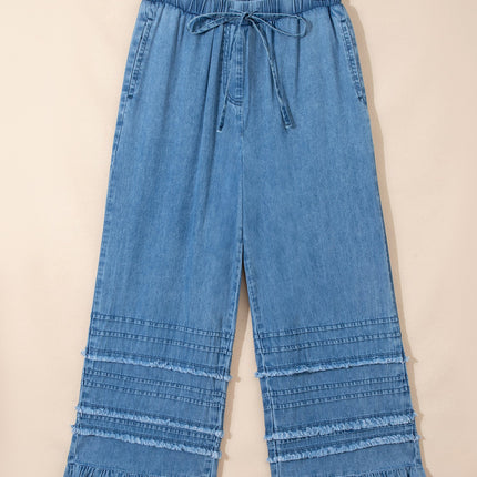 Taytum Wide Leg Chambray Pants