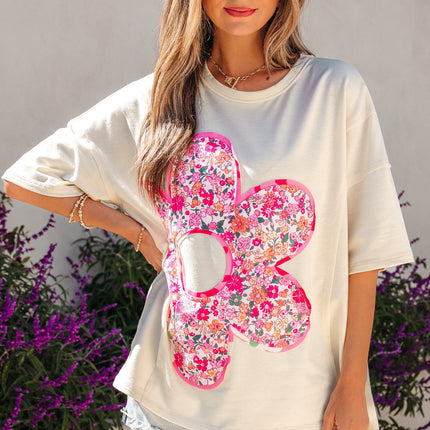 Poppy Big Flower Oversize Tee
