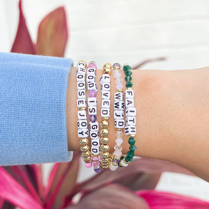 God is Good Letter Bracelet