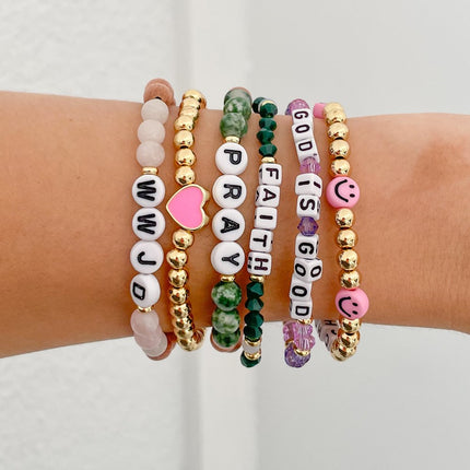 God is Good Letter Bracelet